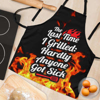 Load image into Gallery viewer, Designs by MyUtopia Shout Out:Last Time I Grilled Hardly Anyone Got Sick, Funny BBQ Grilling Apron
