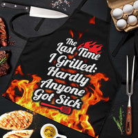 Load image into Gallery viewer, Designs by MyUtopia Shout Out:Last Time I Grilled Hardly Anyone Got Sick, Funny BBQ Grilling Apron
