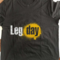 Load image into Gallery viewer, Designs by MyUtopia Shout Out:Leg Day Adult Unisex Black T-Shirt
