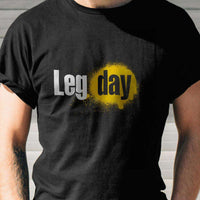 Load image into Gallery viewer, Designs by MyUtopia Shout Out:Leg Day Adult Unisex Black T-Shirt
