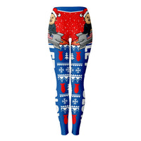 Load image into Gallery viewer, Designs by MyUtopia Shout Out:Let It Blow Christmas Themed Political Humor Ladies Fashion Leggings
