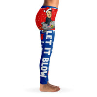 Load image into Gallery viewer, Designs by MyUtopia Shout Out:Let It Blow Christmas Themed Political Humor Ladies Fashion Leggings
