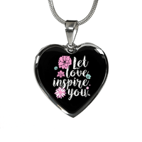 Load image into Gallery viewer, Designs by MyUtopia Shout Out:Let Love Inspire You Heart Bangel,Luxury Adjustable Necklace / No / Black/White,Necklace
