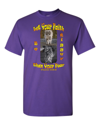 Load image into Gallery viewer, Designs by MyUtopia Shout Out:Let Your Faith Be Bigger than Your Fear Adult Unisex T-Shirt,S / Deep Purple,Adult Unisex T-Shirt
