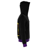 Load image into Gallery viewer, Designs by MyUtopia Shout Out:Let Your Faith Be Bigger Than Your Fear Fashion Zip Hooded Jacket Purple Trim
