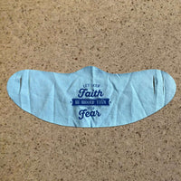 Load image into Gallery viewer, Designs by MyUtopia Shout Out:Let Your Faith be bigger than your Fear Psalm 118:6 Fabric Face Covering / Face Mask,Light Blue,Fabric Face Mask
