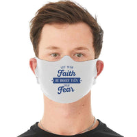 Load image into Gallery viewer, Designs by MyUtopia Shout Out:Let Your Faith be bigger than your Fear Psalm 118:6 Fabric Face Covering / Face Mask,White,Fabric Face Mask
