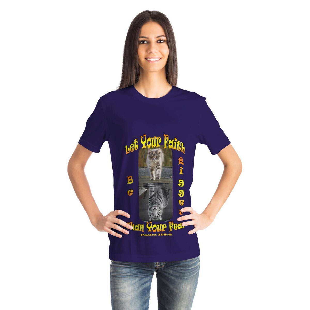 Designs by MyUtopia Shout Out:Let Your Faith Be Bigger Than Your Fear T-Shirt,XS,Adult Unisex T-Shirt