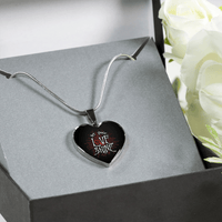 Load image into Gallery viewer, Designs by MyUtopia Shout Out:Let Your Love Shine Heart Bangel,Luxury Adjustable Necklace / No / Black/Silver,Necklace

