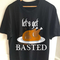 Load image into Gallery viewer, Designs by MyUtopia Shout Out:Let&#39;s Get Basted Adult Unisex Cotton Short Sleeve T-Shirt,S / Black,Adult Unisex T-Shirt
