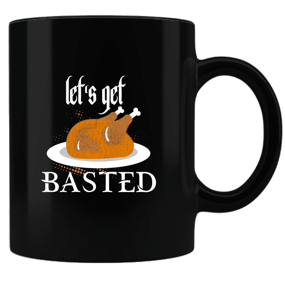 Designs by MyUtopia Shout Out:Let's Get Basted Black Ceramic Coffee Mug,Black,Ceramic Coffee Mug