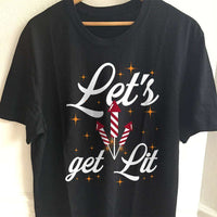Load image into Gallery viewer, Designs by MyUtopia Shout Out:Let&#39;s Get Lit Adult Unisex T-Shirt,S / Black,Adult Unisex T-Shirt
