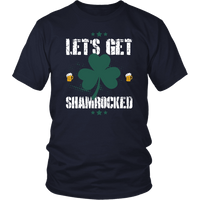 Load image into Gallery viewer, Designs by MyUtopia Shout Out:Let&#39;s Get Shamrocked T-shirt,Navy / S,Adult Unisex T-Shirt
