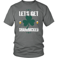 Load image into Gallery viewer, Designs by MyUtopia Shout Out:Let&#39;s Get Shamrocked T-shirt,Grey / S,Adult Unisex T-Shirt
