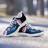 Load image into Gallery viewer, Designs by MyUtopia Shout Out:Lets Roll! Streaming American Flag - Patriotic Droids BB-8 Roll Running Shoes,Men&#39;s / Mens US5 (EU38) / Navy,Running Shoes
