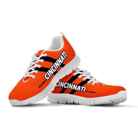 Load image into Gallery viewer, Designs by MyUtopia Shout Out:#LetsRoar Cincinnati Fan Running Shoes,Kid&#39;s / 11 CHILD (EU28) / Orange,Running Shoes
