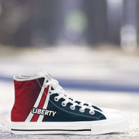 Load image into Gallery viewer, Designs by MyUtopia Shout Out:#Liberty Canvas High Top Shoes
