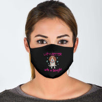 Load image into Gallery viewer, Designs by MyUtopia Shout Out:Life Is Better with a Beagle Adult Fabric Face Mask with Elastic Ear Loops
