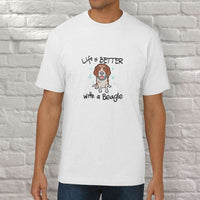Load image into Gallery viewer, Designs by MyUtopia Shout Out:Life Is Better with a Beagle Adult Unisex T-Shirt
