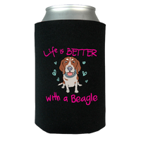 Load image into Gallery viewer, Designs by MyUtopia Shout Out:Life Is Better with a Beagle Can wrap,Black / OS,Can Wrap
