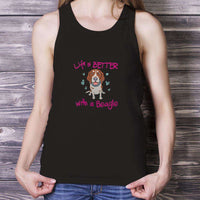 Load image into Gallery viewer, Designs by MyUtopia Shout Out:Life Is Better with a Beagle Ladies Tank Top
