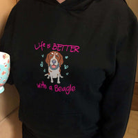 Load image into Gallery viewer, Designs by MyUtopia Shout Out:Life Is Better with a Beagle Pullover Hoodie
