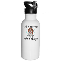 Load image into Gallery viewer, Designs by MyUtopia Shout Out:Life Is Better with a Beagle Stainless Steel Reusable Water Bottle
