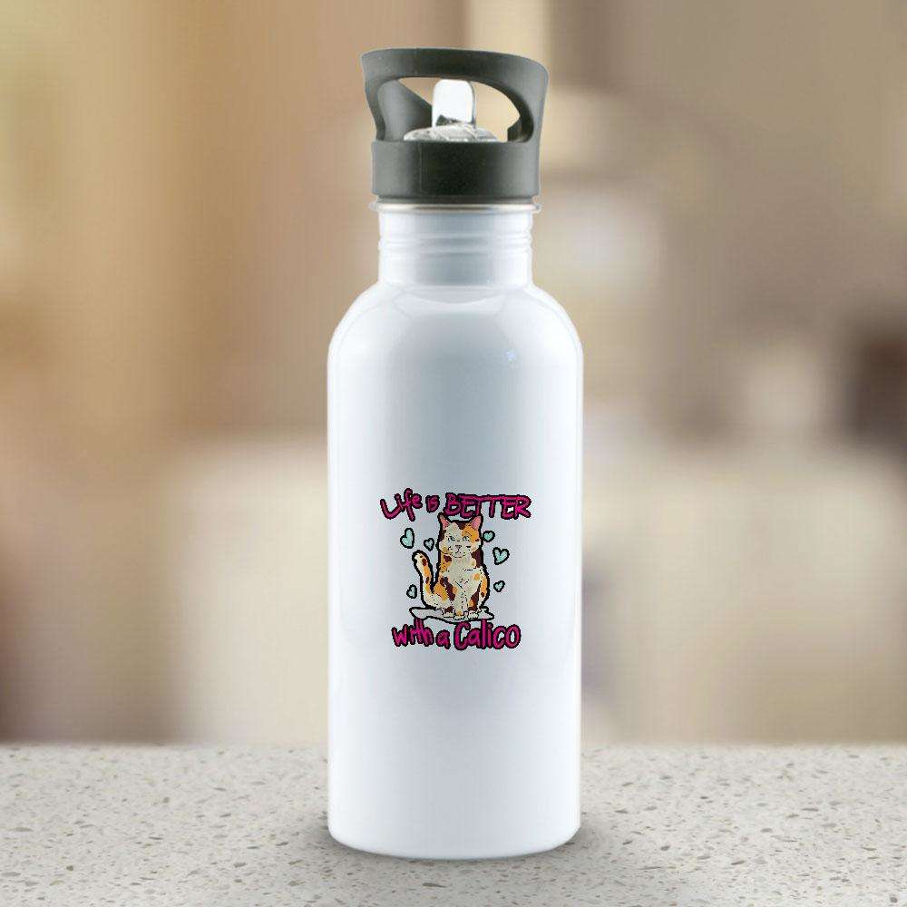 Designs by MyUtopia Shout Out:Life Is Better with a Calico Stainless Steel Reusable Water Bottle