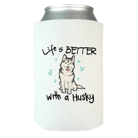 Load image into Gallery viewer, Designs by MyUtopia Shout Out:Life Is Better with a Husky Can Wrap,White,Can Wrap
