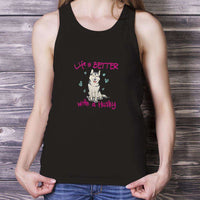 Load image into Gallery viewer, Designs by MyUtopia Shout Out:Life Is Better with a Husky Ladies Tank Top
