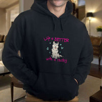 Load image into Gallery viewer, Designs by MyUtopia Shout Out:Life Is Better with a Husky Pullover Hoodie
