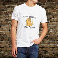 Load image into Gallery viewer, Designs by MyUtopia Shout Out:Life Is Better with a Persian Adult Unisex T-Shirt
