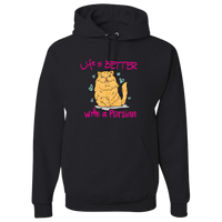 Load image into Gallery viewer, Designs by MyUtopia Shout Out:Life Is Better with a Persian Pullover Hoodie,Black / S,Pullover Hoodie
