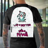 Load image into Gallery viewer, Designs by MyUtopia Shout Out:Life Is Better with a Pitbull Backpack
