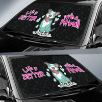 Load image into Gallery viewer, Designs by MyUtopia Shout Out:Life Is Better with a Pitbull Car Sun Shield
