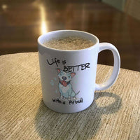 Load image into Gallery viewer, Designs by MyUtopia Shout Out:Life is Better With a Pitbull Ceramic Coffee Mug
