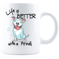Load image into Gallery viewer, Designs by MyUtopia Shout Out:Life is Better With a Pitbull Ceramic Coffee Mug,11oz,Ceramic Coffee Mug
