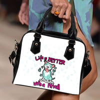 Load image into Gallery viewer, Designs by MyUtopia Shout Out:Life Is Better with a Pitbull Faux Leather Handbag with Shoulder Strap
