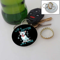 Load image into Gallery viewer, Designs by MyUtopia Shout Out:Life is Better With a Pitbull Magnetic Key chain and bottle opener
