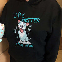 Load image into Gallery viewer, Designs by MyUtopia Shout Out:Life is Better With a Pitbull Pullover Hoodie
