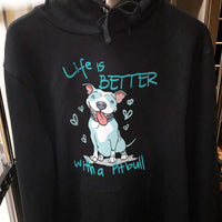 Load image into Gallery viewer, Designs by MyUtopia Shout Out:Life is Better With a Pitbull Pullover Hoodie
