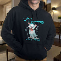 Load image into Gallery viewer, Designs by MyUtopia Shout Out:Life is Better With a Pitbull Pullover Hoodie
