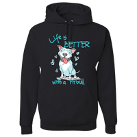 Load image into Gallery viewer, Designs by MyUtopia Shout Out:Life is Better With a Pitbull Pullover Hoodie,Black / S,Pullover Hoodie
