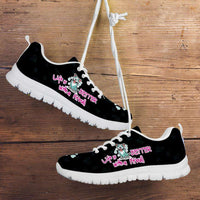 Load image into Gallery viewer, Designs by MyUtopia Shout Out:Life Is Better With a Pitbull Running Shoes - Black,Men&#39;s / Mens US5 (EU38) / Black,Running Shoes
