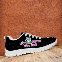 Load image into Gallery viewer, Designs by MyUtopia Shout Out:Life Is Better With a Pitbull Running Shoes - Black
