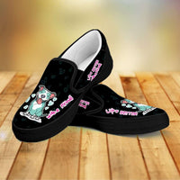 Load image into Gallery viewer, Designs by MyUtopia Shout Out:Life is Better with a Pitbull Slip-on Sneakers - Black
