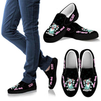 Load image into Gallery viewer, Designs by MyUtopia Shout Out:Life is Better with a Pitbull Slip-on Sneakers - Black
