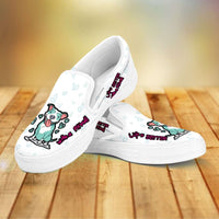 Load image into Gallery viewer, Designs by MyUtopia Shout Out:Life is Better with a Pitbull Slip-on Sneakers - White
