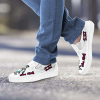Load image into Gallery viewer, Designs by MyUtopia Shout Out:Life is Better with a Pitbull Slip-on Sneakers - White
