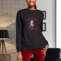 Load image into Gallery viewer, Designs by MyUtopia Shout Out:Life Is Better with a Puggle Adult Crewneck Sweat Shirt
